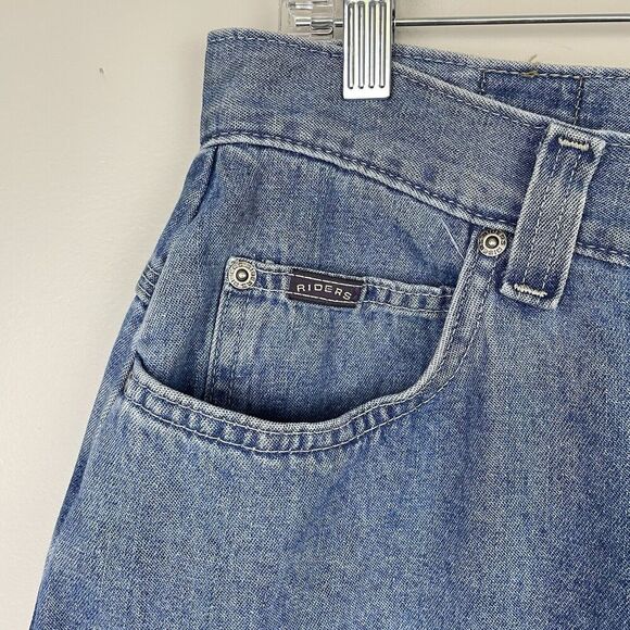 Vintage Lee Riders Riveted Buckle Back Denim Jeans Women 16P 32x29 Grunge Y2K - Picture 6 of 11